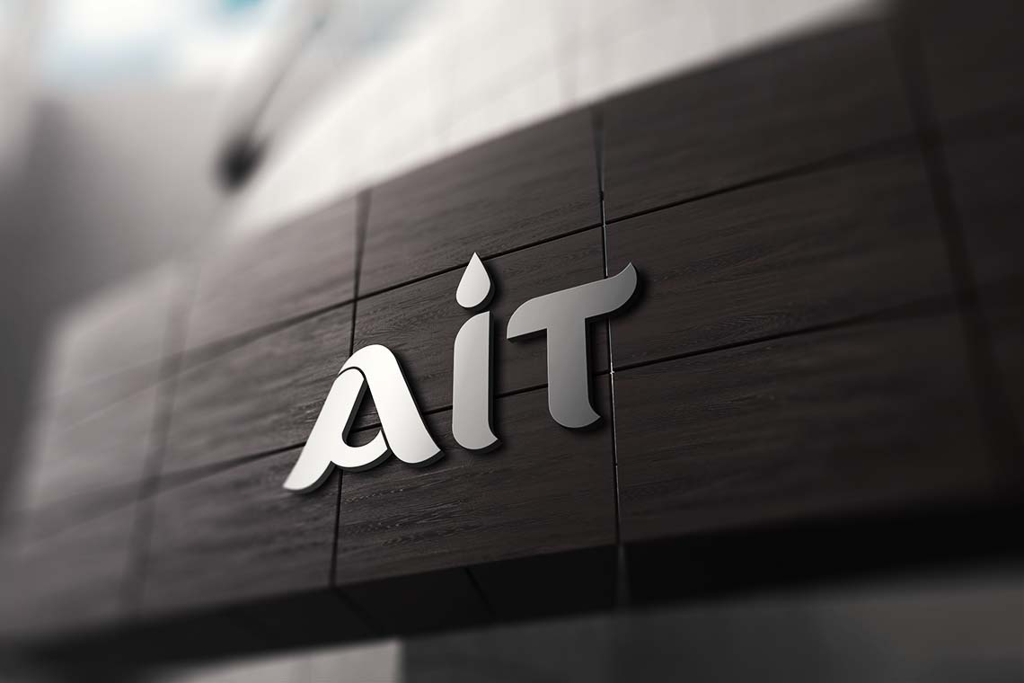 AIT - Thiết kế logo Công ty CP Thương mại và Dịch vụ Quốc tế Á Châu